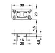 Obrazek Zaczep prowadzący listwę zamka centralnego Symo