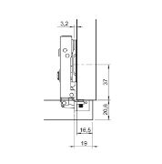 Obrazek Zawias Metalla 315CP nakładany do ramek