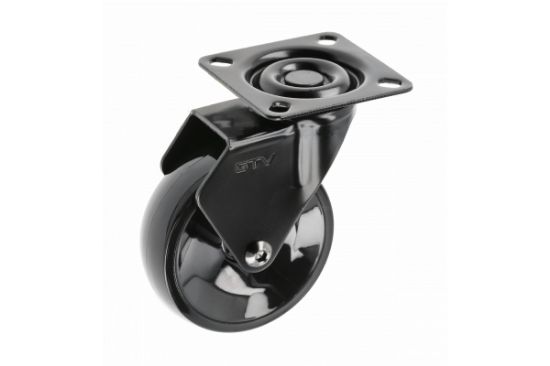 Obrazek Kółko meblowe CALIBRO czarne 75mm bez hamulca