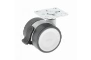 Obrazek Kółko meblowe CIRCO szare 50mm z hamulcem