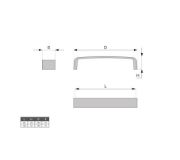 Obrazek Uchwyt UM-045 L-96 czarny