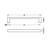 Obrazek Uchwyt TIMELESS H1950 L-192mm czarny matowy