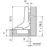 Obrazek 71M2750 zawias wpuszczany clip 100`