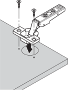 Obrazek 71T3750 zawias wpuszczany clip top 110`
