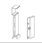 Obrazek Mocowanie panelu szklanego szare MATRIX