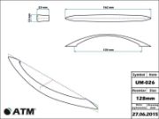 Obrazek Uchwyt UM-026 L-128 G6 aluminium