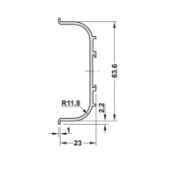 Obrazek Profil uchwytowy U czarny mat L-2,5m