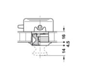 Obrazek Rozeta czarna 16mm