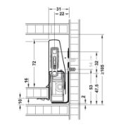 Obrazek Szuflada Matrix P H-92 L-450 szara 50kg