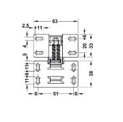 Obrazek Zawias CH600 do klap 2,10kg z amortyzatorem