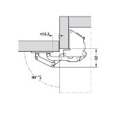 Obrazek Zawias CH600 do klap 2,10kg z amortyzatorem