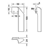 Obrazek Uchwyt H2155 antracyt lewy