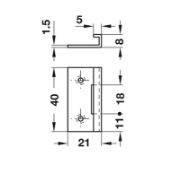 Obrazek Zaczep kątowy do zamka naciskowego obrotowego Symo