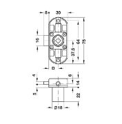 Obrazek Zamek baskwilowy Piccolo-Nova prawy dormas 15mm