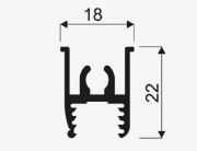 Obrazek Listwa pozioma górna Decor srebrna L-1,70m