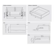 Obrazek Szuflada Alto SlimQ H-89 biała 500 wysuw 3/4