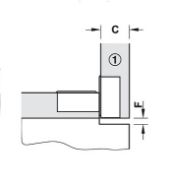 Obrazek Zawias do barku z regulacją w 3 płaszczyznach