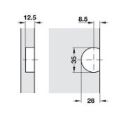 Obrazek Zawias do barku z regulacją w 3 płaszczyznach