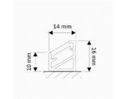 Obrazek Zaślepka profilu TRI-LINE MINI czarna lewa