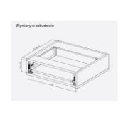 Obrazek Szuflada MATRIX S SLIM L-300mm H-84 czarna