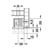 Obrazek Regulacja wysokości cokołu 50x32x19mm