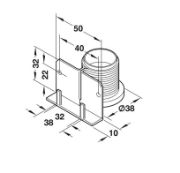 Obrazek Regulacja wysokości cokołu 50x32x19mm
