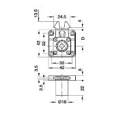 Obrazek Zamek wierzchni do żaluzji Symo dornmass 24,5 mm