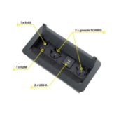 Obrazek INBOX czarny 2xSchuko 2xUSB 1xRJ45 1xHDMI