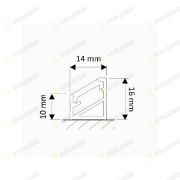 Obrazek Profil TRILINE MINI CZARNY L-3m klosz mleczny