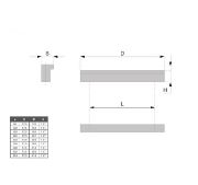Obrazek Uchwyt UM-472 L-320mm aluminium