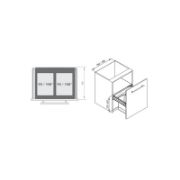 Obrazek Szuflada Maxima 600 L-400 2x15L H-350 Rejs