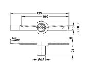 Obrazek Zamek do drzwi przesuwnych szklanych Symo do nakła