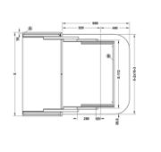 Obrazek Stół wysuwny 540/900mm 60kg bez nogi