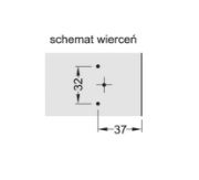 Obrazek Prowadnik zawiasu Metalla+ regulacja mimośrodowa