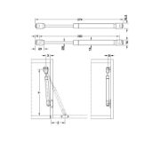 Obrazek Rozwórka do klap opuszczanych 60N