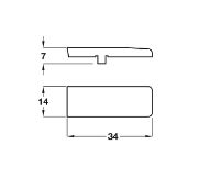 Obrazek Zaślepka ramienia zawiasu Metalla+ nakładanego