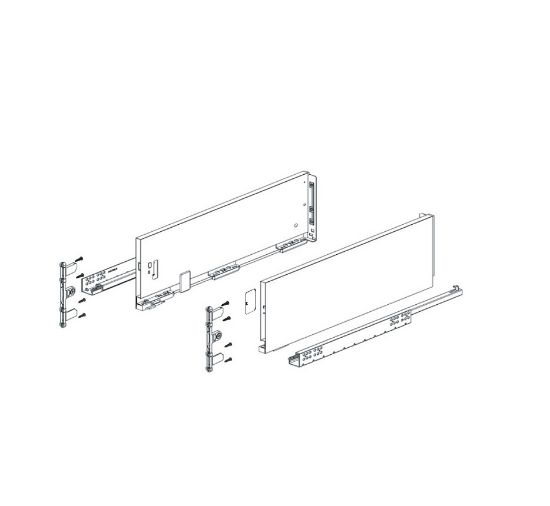 Obrazek Szuflada Alto SlimQ H-185 biała 500 wysuw 3/4