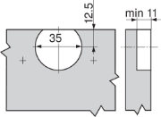 Obrazek 79T8500 zawias do drzwi składnych