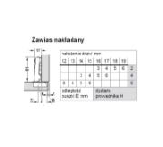 Obrazek Zawias Metalla 510 nakładany 105° z hamulcem