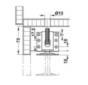 Obrazek Stopka regulacyjna ścianki st.ocynk