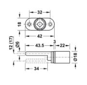 Obrazek Zamek centralny obrotowy Symo3000 nikiel17mm