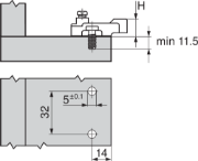 Obrazek 199.813 prowadnik MODUL do zawiasu równoległe