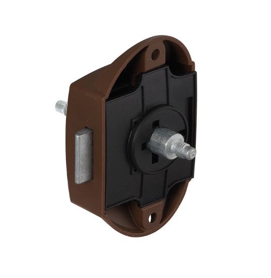 Obrazek Zamek ryglowy nawierzchniowy dwustronny brązowy