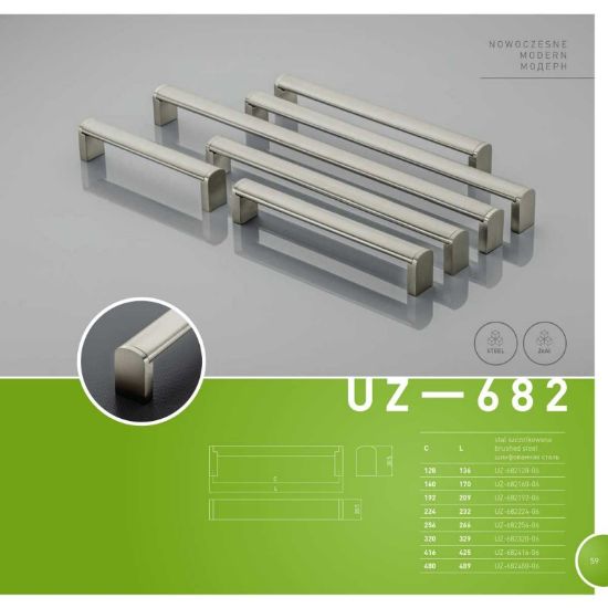 Obrazek Uchwyt UZ-682 L-192 stal szczotkowana