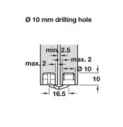 Obrazek Zawias Zysa 10mm do płyt drewnianych 14-19mm
