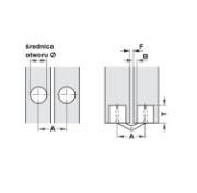 Obrazek Zawias Zysa 10mm do płyt drewnianych 14-19mm
