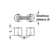 Obrazek Zawias Zysa 10mm do płyt drewnianych 14-19mm