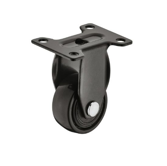 Obrazek Kółko meblowe 25mm proste czarne