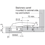 Obrazek 79T9550 zawias równoległy clip top