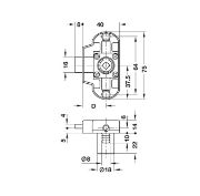 Obrazek Zamek baskwilowy Piccolo-Nova prawy 25mm czarny